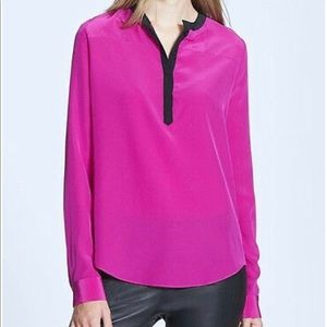 DVF Maisy blouse in orchid bloom size 8